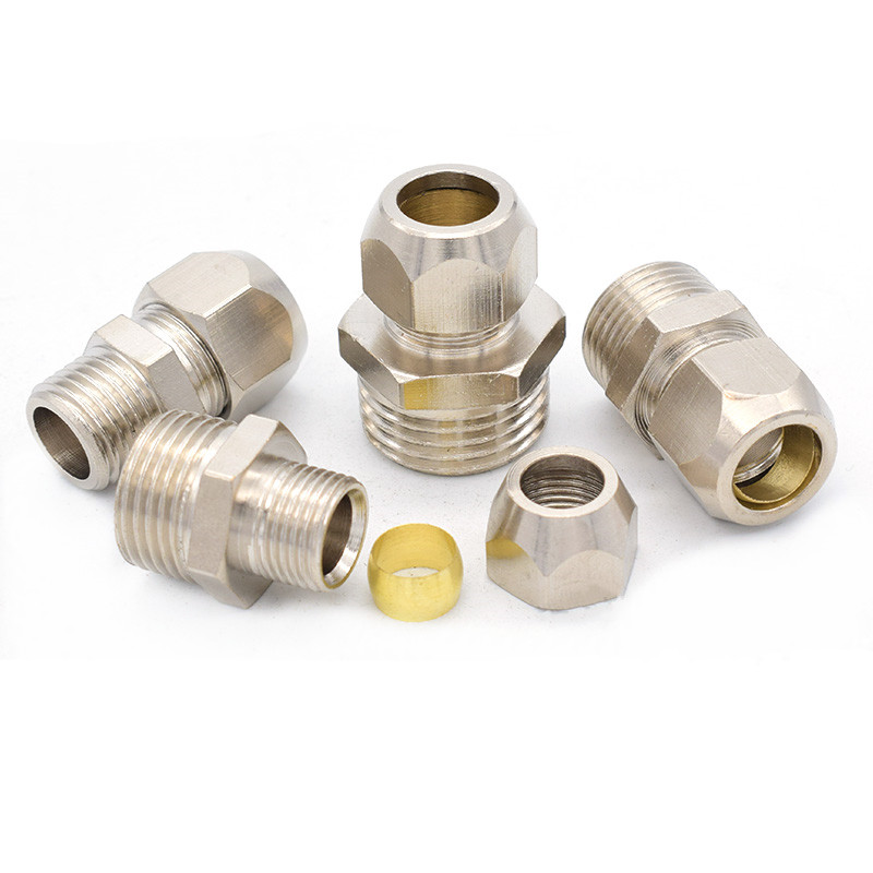 Compression Fitting Brass - 1/8 дюйма, 1/4 дюйма, 3/8 дюйма,