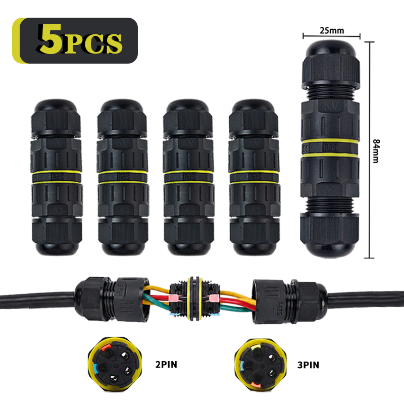 Push Fit Connector - 5 шт. Водонепроницаемые быстроразъемные соединители IP68,