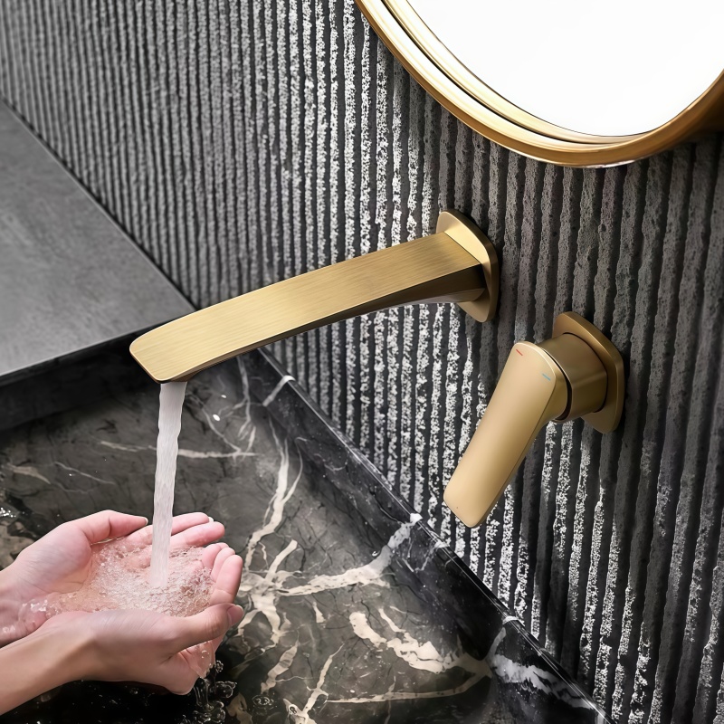 Basin Mixer Cartridge - Золотой скрытый смеситель для ванной комнаты
